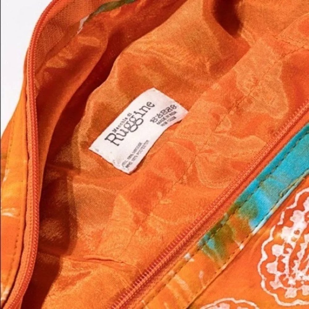 Women’s Hobo Bag in Bright Orange Tie-Dye - Picture 2 of 6